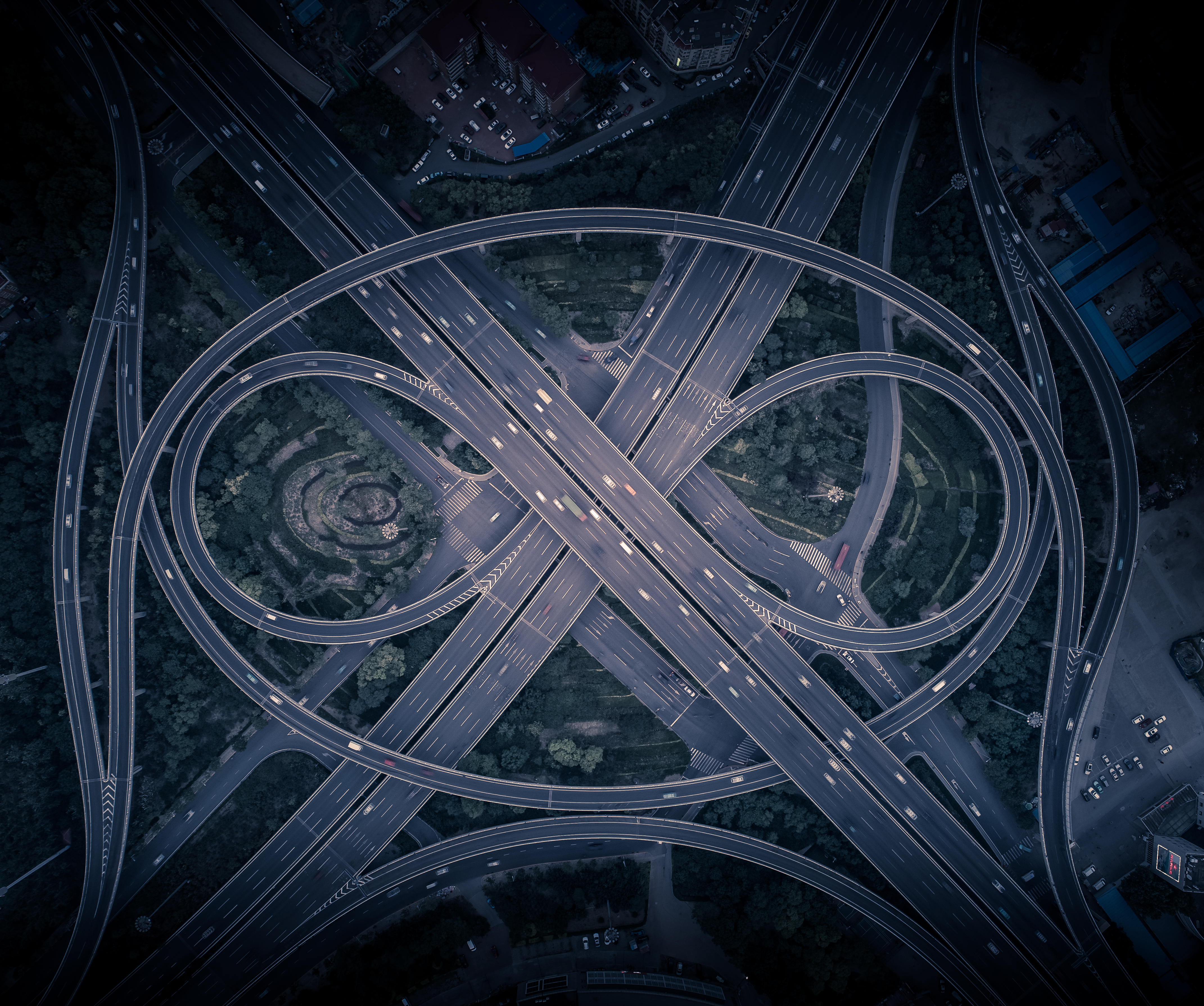 Aerial View Of A Highway